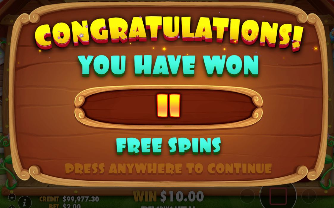 Free Spins med sticky WILD och multiplikatorer på skärmen